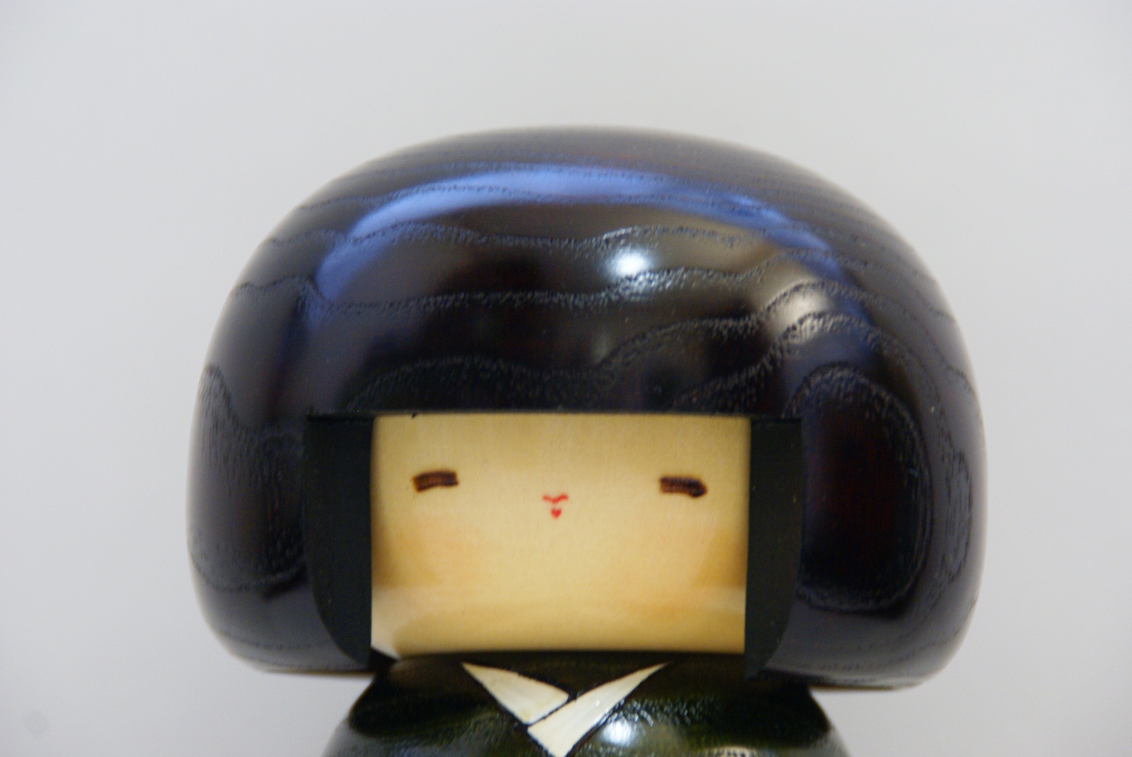 Lovely Creative Kokeshi Doll KAMBAI (EARLY PLUM BLOSSOM), Green by Usaburo - MMH Collectibles Japan